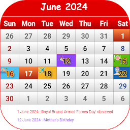 Изображение на иконата за Brunei Calendar 2024
