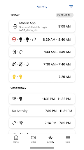 Android application ADT Smart Services screenshort