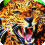 Electrified fierce leopard LWP icon