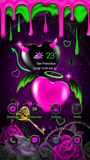 Android application Cute Devil Heart - Wallpaper screenshort