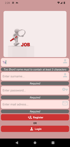 jobfind Screen 2