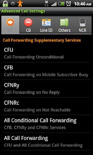 Advanced Call Settings Screenshot