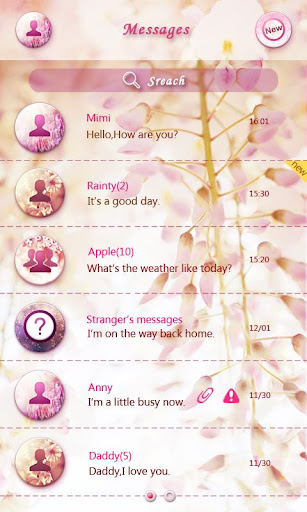 GO SMS FLOWER DANCE THEME Screen 3