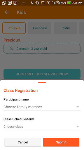 Android application IFGF Semarang screenshort