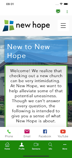 New Hope Wesleyan Church Screen 3