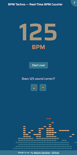Android application Live BPM Counter screenshort