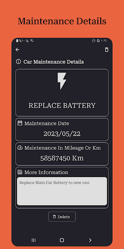 Car Maintenance Pocket Screen 3