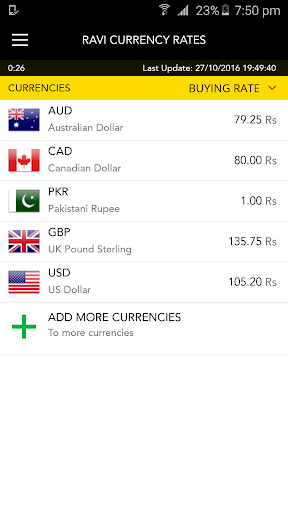 Screenshot of RAVI EXCHANGE COMPANY (PVT)LTD