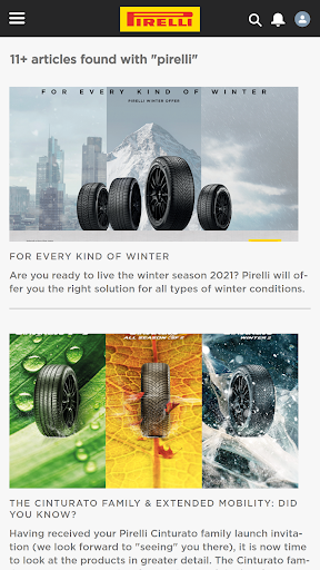 Pirelli Dealer News Screen 3