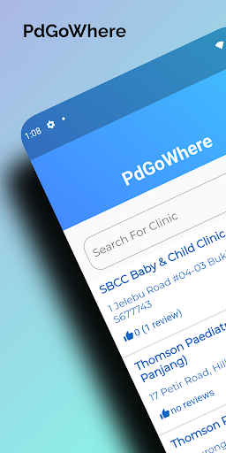 Android application PdGoWhere - Find Paediatrician screenshort