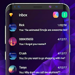 Cover Image of Download Neon galaxy messenger theme 4.0.14 APK