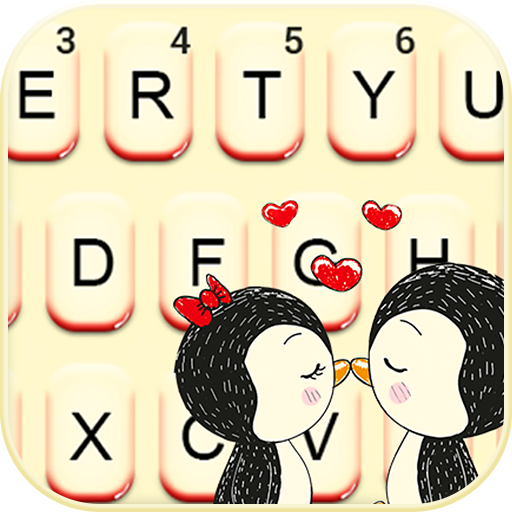 Love Kiss Penguin Keyboard The logo