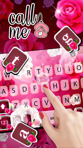 Pink Roses 1 Keyboard Backgrou Screen 2