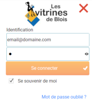 Android application Les vitrines de Blois screenshort