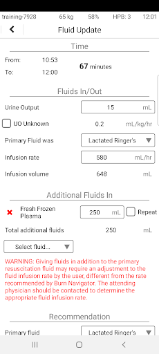 Burn Navigator Screen 3