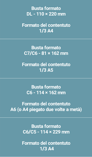 Formati ISO della carta Screen 2