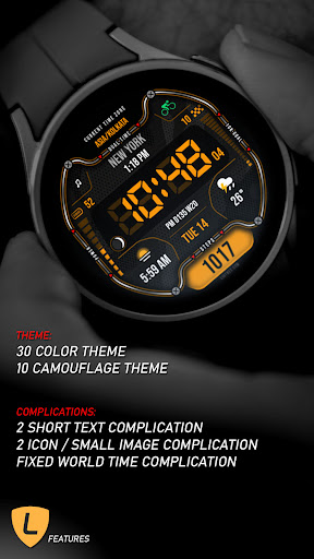 Android application Dual-Time Digital Watch 027 screenshort