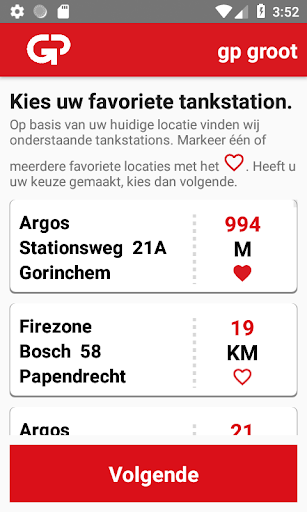 GP Groot tanklocatie app Screen 3