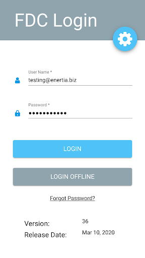Android application Enertia FDC CellPhone screenshort