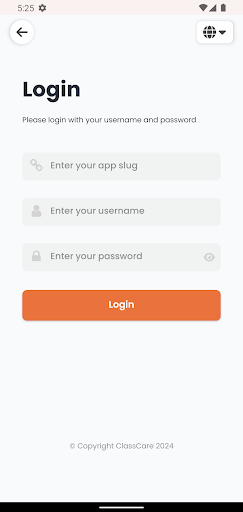 Android application Class Care screenshort