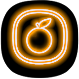 Orange - icon packs NEON Light for phones android icon