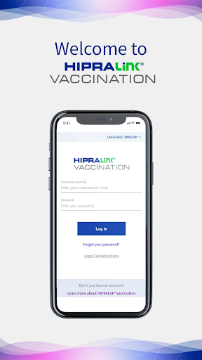 Android application HIPRAlink® Vaccination screenshort