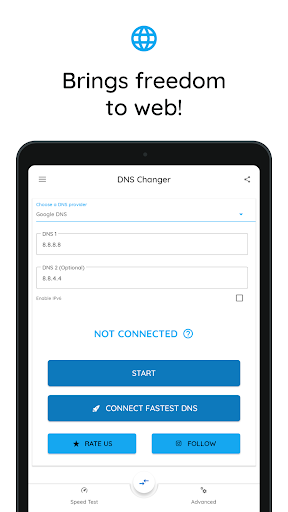 DNS Changer | Mobile Data & WiFi | IPv4 & IPv6