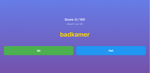De of het? Lidwoordenspel