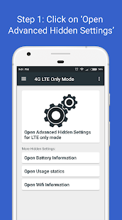 4G LTE Only Mode Screenshot