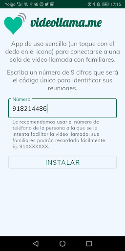 Android application Videollama.me screenshort