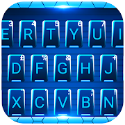 Cyber Neon Tech Keyboard Theme