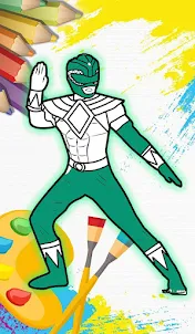 Green Ranger Coloring Book