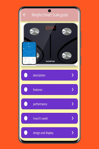 Android application Renpho Smart Scale Guide screenshort