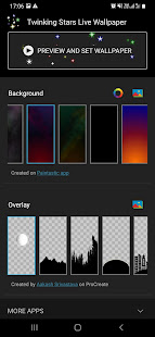 Twinkling Stars Live Wallpaper