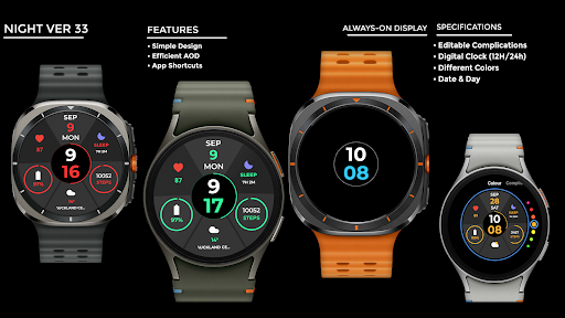 Night ver 33 - watch face screenshot 18