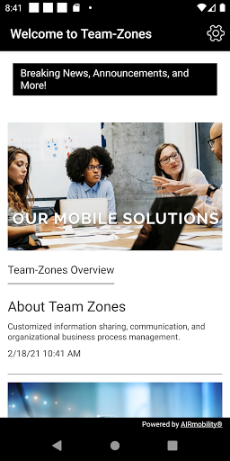 Team-Zones Screen 2