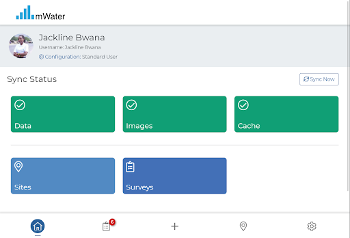 Screenshot of mWater Surveyor