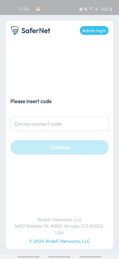 Android application SaferNet screenshort