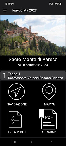 Android application Fiaccolata 2023 Sacro Monte VA screenshort