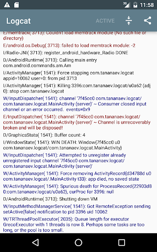 Logcat [NO ROOT] Screen 2