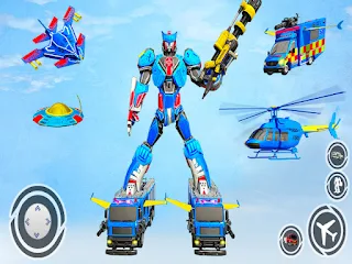 Police Fire Truck: Robot Games - Screenshot 3