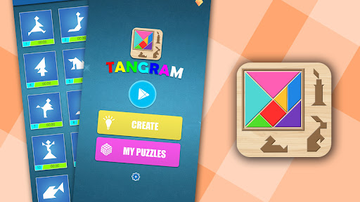 Android application Tangram puzzle - polygram game screenshort