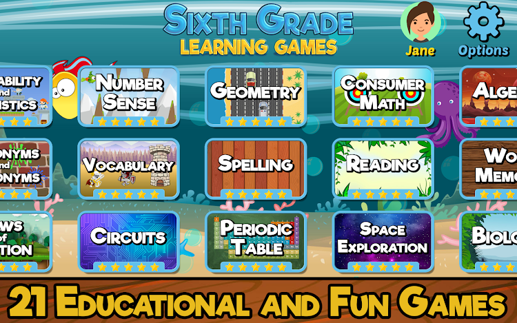 Sixth Grade Learning Games SE - 6.4 - (Android)