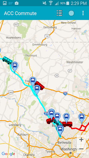 Android application ACC Commute screenshort
