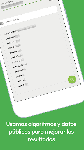 Captura de pantalla de Verificar Tarjeta: Crédito