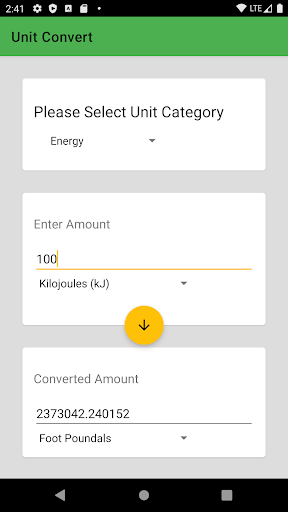 Easy Unit Converter Screen 3