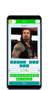 Guess the wrestler quiz 1.3 APK + Mod (Unlimited money) إلى عن على ذكري المظهر