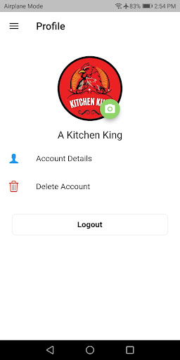 Android application A Kitchen king - Restaurant screenshort