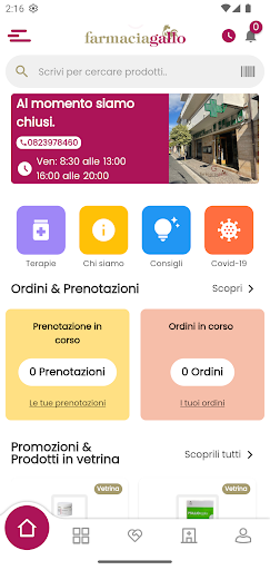 Android application Farmacia Gallo screenshort