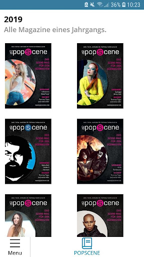 Android application POPSCENE screenshort